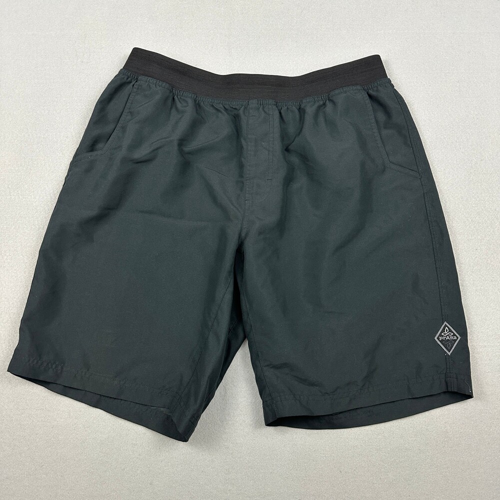 Prana Shorts Men Extra Large Black Pockets Outdoors Hiking Lightweight Elastic